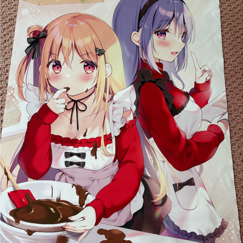 Anime Art tapstrey with Red and Black Accents